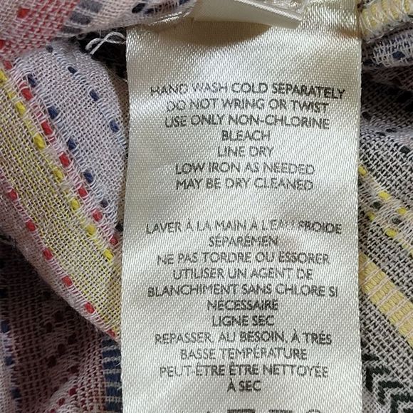 Anthropology Pilcro Augusta Women's Rainbow Striped Oversized Boho Tunic Size S - Picture 10 of 12